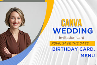 design canva wedding invitation, canva template mockup, event invitation card