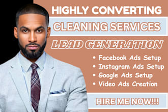 cleaning services leads cleaning services facebook ads google ads video ads