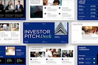 design investor pitch deck powerpoint presentation business startup pitch deck