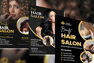 design beauty flyer price list beauty saloon flyer hair extension shopify store