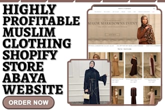 build islamic clothing website abaya shopify muslim wears hijab clothing website