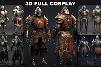 sculpt 3d cosplay armour 3d mask 3d helmet props 3d oni mask for 3dprinting