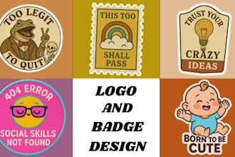 create custom retro vintage badge, patch, and sticker design
