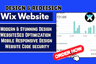 create wix website design and redesign wix code wix website security