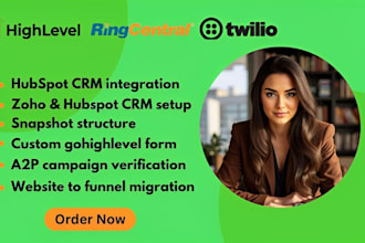 setup gohighlevel survey form ringcentral ivr twilio a2p campign verification