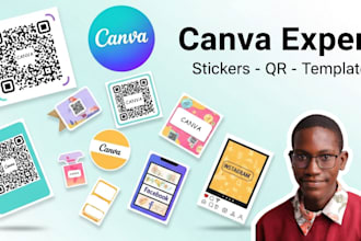 design qr codes canva labels canva stickers custom templates canva expert