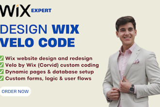 set up wix website velo code, wix crm database, wix velo