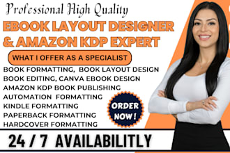 do book editing ebook formatting journal planner and layout design amazon kdp