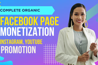 set up and monetize facebook page, grow groups and promote youtube organically
