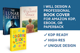 design a professional book cover for amazon KDP, ebook, or paperback