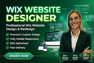 setup wix booking system, wix online store, wix landing page and wix local SEO