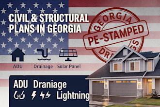 pe stamp drainage sewage foundation lightning seismic for georgia permit plan