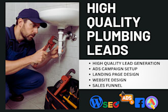 generate plumbing leads drain cleaning home renovation plumber landing page