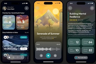 build meditation app sleep therapy calm app fitness app yoga app affirmation app