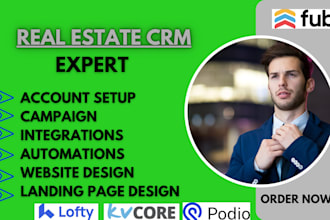 set up real estate crm lofty crm, boldtrail, kvcore, chime, follow up boss, idx