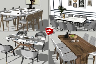 design 3d sketchup models for your woodworking furniture projects