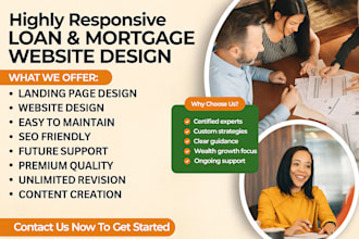 design mortgage loans, insurance, tax consultant, financial advisor website