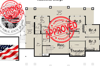 review, draw and stamp wyoming ohio architectural floor plan for city permit