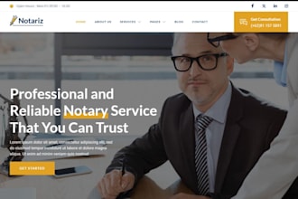 design high converting notary attorney website lawyer website law firm site