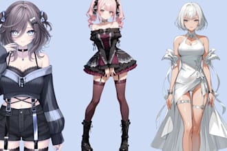 design and rig a high quality live2d model for  vtuber