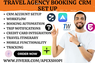 setup travel agency booking crm travelport travelperk rezdy travefy travelwork