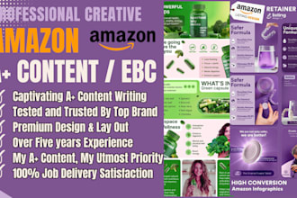 design amazon a plus content, enhance brand content for your product listing