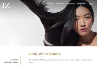 design beauty salon website spa website skincare cosmetic website hair extension