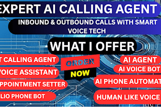 develop ai voice bot, nlp application, automation system, ai assistant, llm, ml
