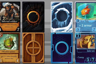 design sci fi, medieval board game token, trading card box art, tcg illustration