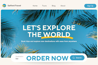 design a professional travel agency website with booking system
