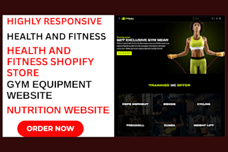do health and fitness supplement shopify store nutrition gym equipment website