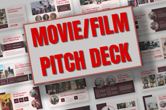 design movie and film pitch deck for investors funding powerpoint google slides