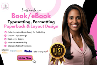 do expert book formatting typesetting and layout design for kindle paperback