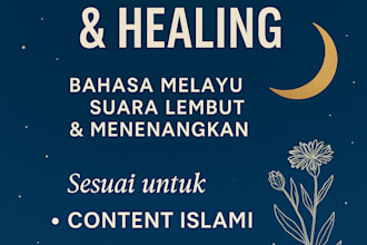 record calming malay voice over for islamic content, nasyid or healing