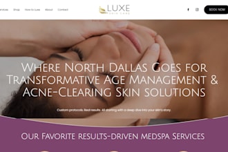 design skincare website spa website hair extension beauty website
