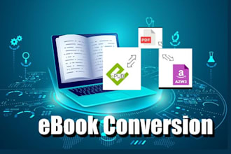 convert PDF to epub, mobi, kdp paperback, ebook conversion, book formatting
