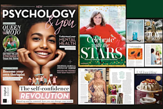 magazine design, catalog, booklet, newsletter, magazine layout, flyer, catalogue