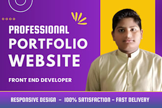 develop portfolio website, personal website or landing page