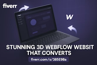 design an interactive 3d animated webflow website for business