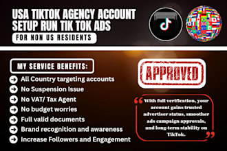 usa tiktok agency account setup run tik tok ads for non US residents tiktok USA