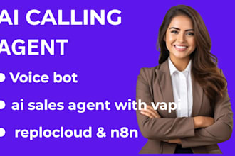 setup ai calling agent, voice bot, ai sales agent with vapi, replocloud, n8n