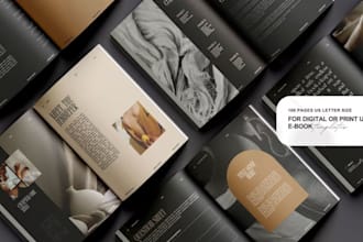 design book cover, interior and ebook, canva PDF ,printable planner,ebook design