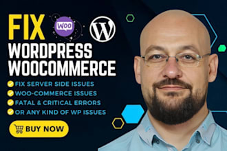 solve or fix wooecommerce bugs, wordpress issue, wordpress bugs fix and errors