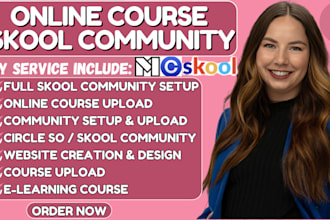 create skool community course upload skool community setup circle so community