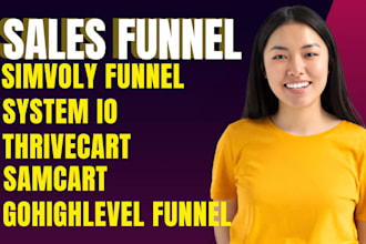 simvoly funnel,landing page,gohighlevel funnel,systeme io,thrivecart,samcart