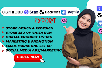 set up and design stanstore beacon ai payhip gumroad digital product marketing