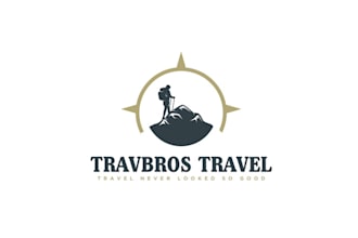 design luxurious adventure travelers logo