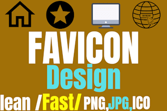 design fast and clean favicons for your website or brand