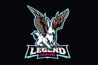 make an modern custom rabbit logo