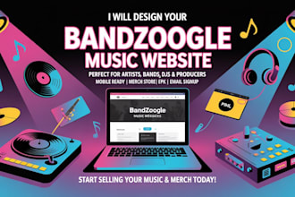 build bandzoogle music production band, bandzoogle store dj and artist website